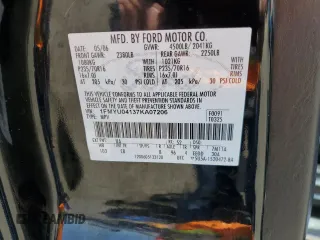 2007 Ford Escape Limited z VIN 1FMYU04137KA07206, wystawiony jako Copart lot #62421035 z przebiegiem 200 117 mil mil oraz Szkoda całkowita • Salvage title. Historia ofert i sprzedaży dostępna na DreamBid. Obrazek 15.
