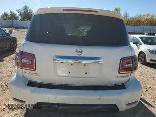 2020 Nissan Armada Platinum with VIN JN8AY2NF0L9360461, listed as a Copart auction lot 81579324 with 129,982 mi miles and Salvage Title. Bid and sale history available at carsss.com. Image 6.