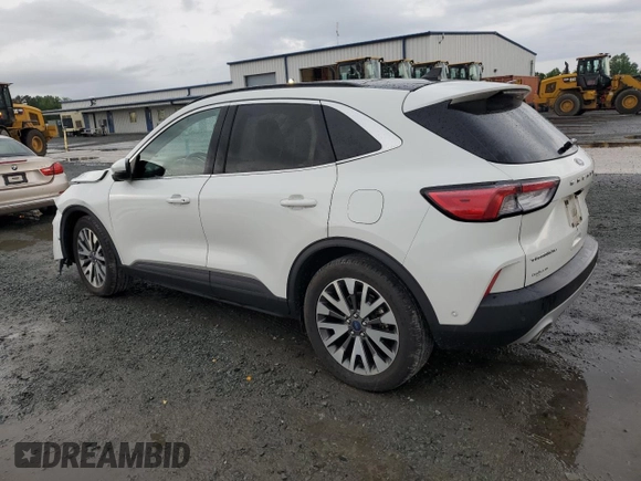 2020 Ford Escape Titanium Hybrid с VIN 1FMCU0DZ7LUA84837, выставлен на аукционе Copart как лот 59442955 с пробегом 53 258 миль миль и Списание • Salvage title. История ставок и продаж доступна на DreamBid. Изображение 2.