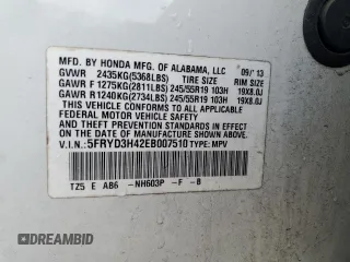 2014 Acura MDX Technology with VIN 5FRYD3H42EB007510, listed as a Copart auction lot 54881735 with 227,072 mi miles and Salvage Title. Bid and sale history available at carsss.com. Image 13.