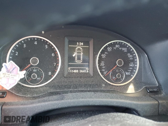 2016 Volkswagen Tiguan S with VIN WVGBV7AX4GW600148, listed as a Copart auction lot 48998855 with 111,480 mi miles and Clean Title. Bid and sale history available at DreamBid. Image 9.