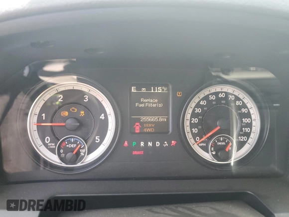 2015 Ram 2500 Tradesman with VIN 3C6UR5CLXFG611434, listed as a Copart auction lot 52173785 with 255,665 mi miles and Salvage title. Bid and sale history available at DreamBid. Image 9.