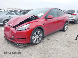 2023 Tesla Model Y Long Range with VIN 7SAYGDEE6PA027497, listed as a IAAI auction lot 41491072 with 24,962 mi miles and . Bid and sale history available at DreamBid. Image 19.