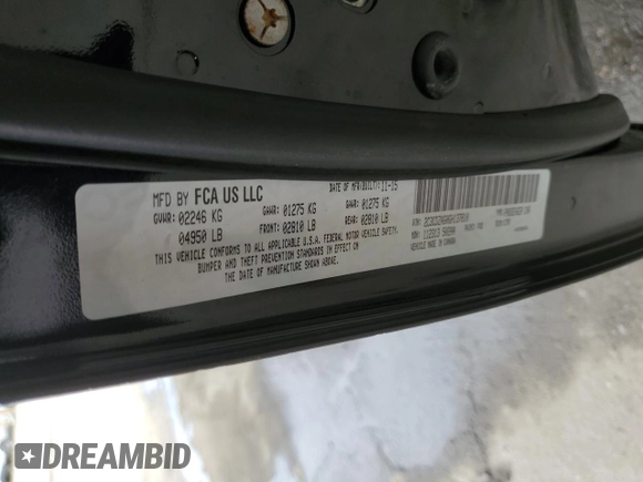 2016 Dodge Challenger SXT with VIN 2C3CDZAG0GH137810, listed as a Copart auction lot 54941545 with 121,414 mi miles and Salvage title. Bid and sale history available at DreamBid. Image 13.