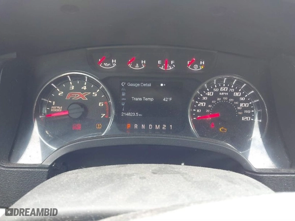 2013 Ford F-150 XL with VIN 1FTFW1EF8DFC64095, listed as a IAAI auction lot 41904304 with 214,823 mi miles. Bid and sale history available at carsss.com. Image 7.