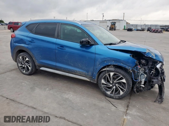 2019 Hyundai Tucson Sport z VIN KM8J33AL5KU861199, wystawiony jako Copart lot #55126555 z przebiegiem 75 432 mil mil oraz Szkoda całkowita • Salvage title. Historia ofert i sprzedaży dostępna na DreamBid. Obrazek 4.