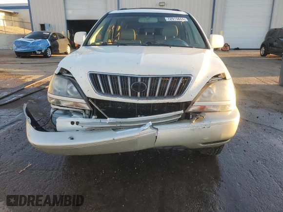 2000 Lexus RX 300 with VIN JT6HF10U3Y0107881, listed as a Copart auction lot 72915844 with 172,138 mi miles and Salvage Title. Bid and sale history available at carsss.com. Image 5.