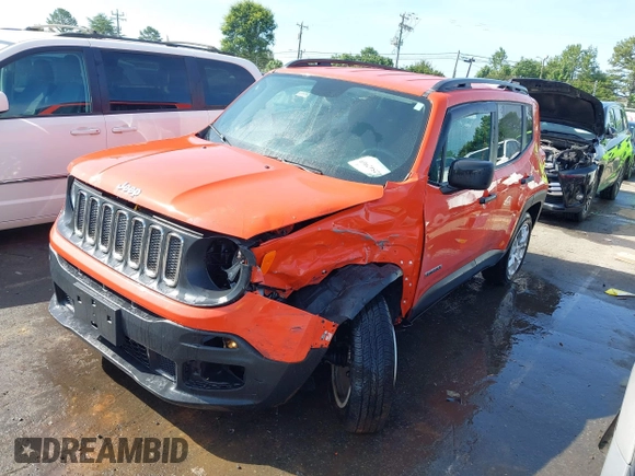 2018 Jeep Renegade Sport with VIN ZACCJBAB8JPJ55880, listed as a IAAI auction lot 42542969 with 70,989 mi miles and . Bid and sale history available at DreamBid. Image 17.