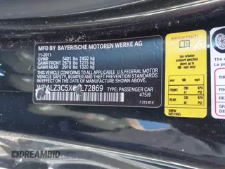 2012 BMW 6 Series 650i with VIN WBALZ3C5XCDL72869, listed as a IAAI auction lot 41747016 with 140,843 mi miles. Bid and sale history available at carsss.com. Image 9.