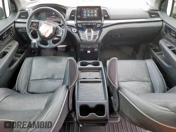 2022 Honda Odyssey Elite with VIN 5FNRL6H95NB066055, listed as a Copart auction lot 59258315 with 43,570 mi miles and Salvage title. Bid and sale history available at DreamBid. Image 8.