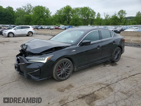 2022 Acura ILX Premium with VIN 19UDE2F84NA006009, listed as a Copart auction lot 58560215 with 57,539 mi miles and Salvage title. Bid and sale history available at DreamBid. Image 1.