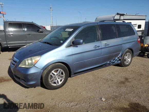 2005 Honda Odyssey EX-L with VIN 5FNRL38765B072878, listed as a Copart auction lot 54610815 with 271,460 mi miles and Salvage title. Bid and sale history available at DreamBid. Image 1.