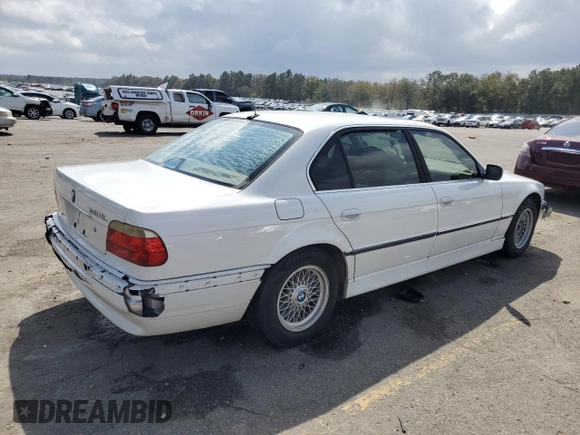 2001 BMW 7 Series 740iL with VIN WBAGH83451DP31373, listed as a Copart auction lot 49294285 with 147,483 mi miles and Salvage Title. Bid and sale history available at carsss.com. Image 3.