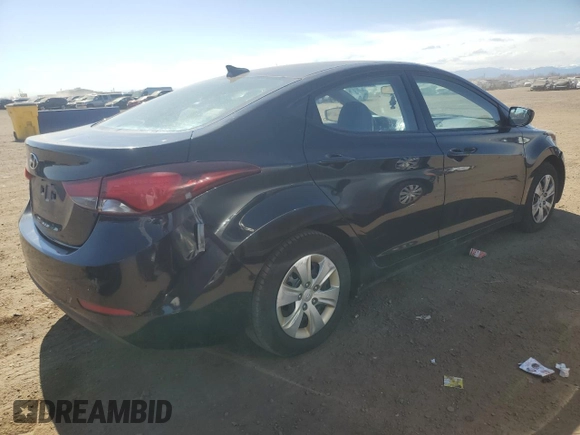 2016 Hyundai Elantra SE with VIN 5NPDH4AE2GH711918, listed as a Copart auction lot 49262025 with 158,651 mi miles and Clean title. Bid and sale history available at DreamBid. Image 3.