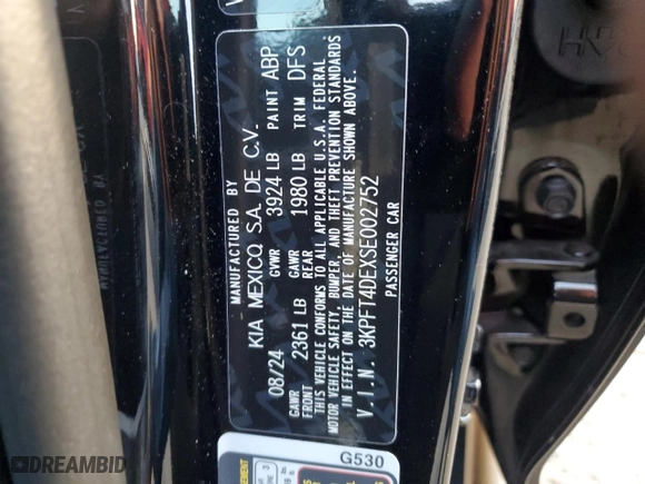 2025 Kia K4 LXS with VIN 3KPFT4DEXSE002752, listed as a Copart auction lot 81884614 with 640 mi miles and Salvage Title. Bid and sale history available at carsss.com. Image 13.
