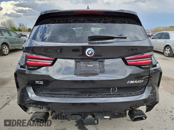 2023 BMW X3 M40i with VIN 5UX83DP0XP9P69052, listed as a Copart auction lot 54243525 with 22,940 mi miles and Salvage Title. Bid and sale history available at DreamBid. Image 6.