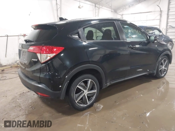 2022 Honda HR-V EX with VIN 3CZRU6H51NM734627, listed as a IAAI auction lot 41491393 with 35,090 mi miles. Bid and sale history available at carsss.com. Image 4.