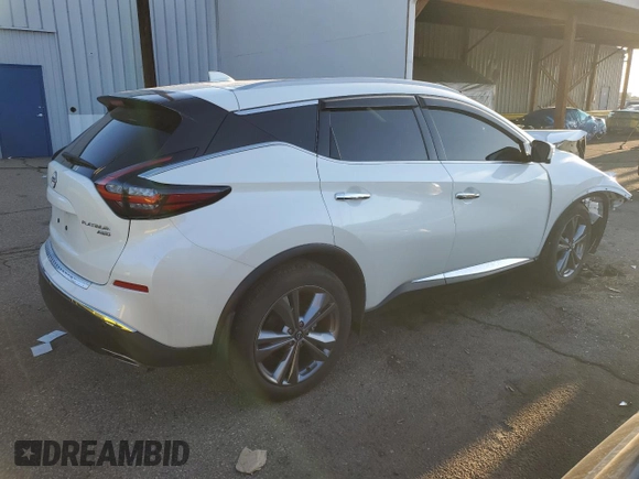 2024 Nissan Murano Platinum z VIN 5N1AZ2DS2RC114297, wystawiony jako Copart lot #53164445 z przebiegiem 8 150 mil mil oraz Szkoda całkowita • Salvage title. Historia ofert i sprzedaży dostępna na DreamBid. Obrazek 3.