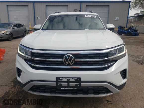 2021 Volkswagen Atlas SE with VIN 1V2HR2CA4MC583846, listed as a Copart auction lot 56176645 with 75,026 mi miles and Salvage title. Bid and sale history available at DreamBid. Image 5.