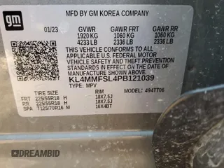 2023 Buick Encore GX Essence with VIN KL4MMFSL4PB121039, listed as a Copart auction lot 47946375 with 28,325 mi miles and Salvage title. Bid and sale history available at DreamBid. Image 14.
