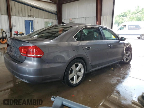 2012 Volkswagen Passat SE with VIN 1VWBH7A39CC102416, listed as a Copart auction lot 61557405 with 170,034 mi miles and Salvage title. Bid and sale history available at DreamBid. Image 3.