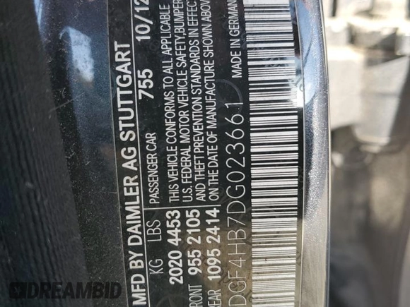 2013 Mercedes-Benz C 250 Sport with VIN WDDGF4HB7DG023661, listed as a Copart auction lot 55589635 with 122,889 mi miles and Clean Title. Bid and sale history available at carsss.com. Image 12.