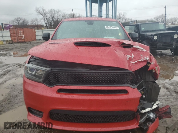 2018 Dodge Durango GT with VIN 1C4RDJDG9JC496148, listed as a Copart auction lot 48123965 with 107,571 mi miles and Salvage Title. Bid and sale history available at DreamBid. Image 5.