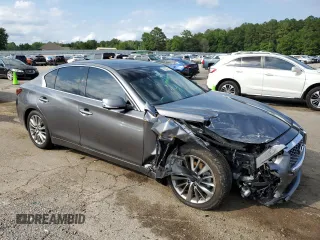 2024 Infiniti Q50 Luxe with VIN JN1EV7BR6RM630092, listed as a Copart auction lot 56903184 with 4,846 mi miles and Salvage Title. Bid and sale history available at DreamBid. Image 4.