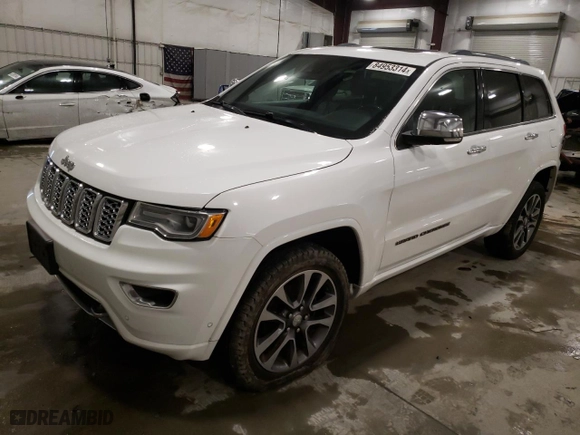 2018 Jeep Grand Cherokee Overland with VIN 1C4RJFCG2JC326365, listed as a Copart auction lot 84953314 with 159,951 mi miles and Salvage Title. Bid and sale history available at carsss.com. Image 1.