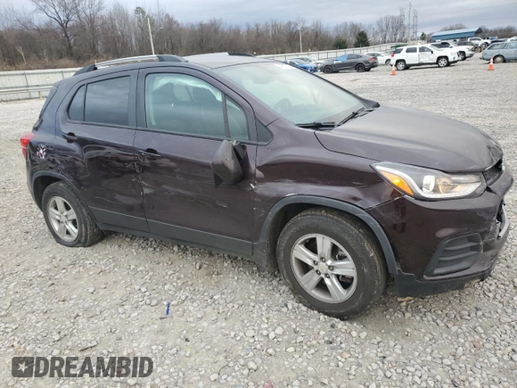 2021 Chevrolet Trax LT with VIN KL7CJLSM1MB370568, listed as a Copart auction lot 44512905 with 59,991 mi miles and Salvage Title. Bid and sale history available at carsss.com. Image 4.