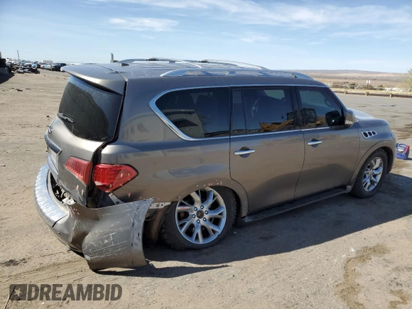 2014 Infiniti QX80 with VIN JN8AZ2NC6E9351737, listed as a Copart auction lot 48353585 with 121,579 mi miles and Salvage Title. Bid and sale history available at carsss.com. Image 3.