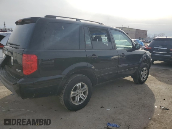 2005 Honda Pilot EX with VIN 5FNYF18425B056027, listed as a Copart auction lot 48066965 with 132,421 mi miles and Salvage Title. Bid and sale history available at carsss.com. Image 3.