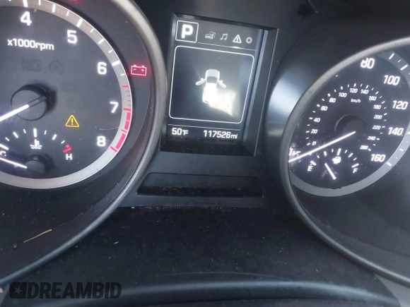 2017 Hyundai Santa Fe Sport 2.4L with VIN 5NMZU3LB9HH010581, listed as a IAAI auction lot 41758130 with 117,526 mi miles. Bid and sale history available at carsss.com. Image 15.