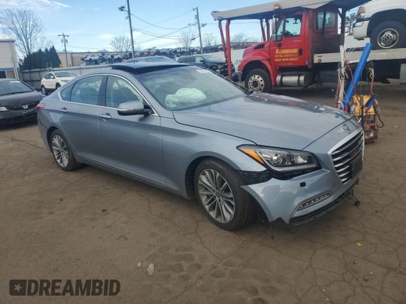 2017 Genesis G80 3.8L with VIN KMHGN4JE5HU204634, listed as a Copart auction lot 50973365 with Not Provided miles and Salvage Title. Bid and sale history available at carsss.com. Image 4.