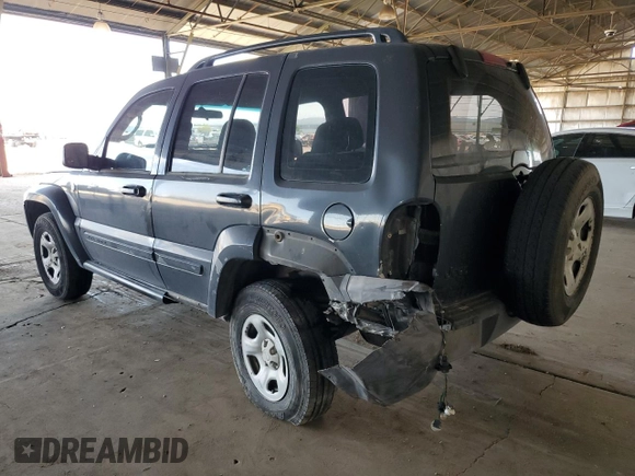 2005 Jeep Liberty Sport with VIN 1J4GK48K45W664323, listed as a Copart auction lot 53851855 with 323,695 mi miles and Salvage Title. Bid and sale history available at DreamBid. Image 2.
