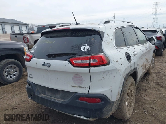 2015 Jeep Cherokee Limited with VIN 1C4PJMDB7FW584076, listed as a IAAI auction lot 41712661 with 183,000 mi miles and . Bid and sale history available at DreamBid. Image 4.
