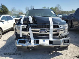 2018 Ford F-150 XL with VIN 1FTEW1EG7JFB79152, listed as a Copart auction lot 51758235 with 160,559 mi miles and Salvage Title. Bid and sale history available at carsss.com. Image 5.