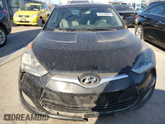 2012 Hyundai Veloster w/Red Int with VIN KMHTC6AD5CU030242, listed as a Copart auction lot 83016604 with 142,555 mi miles and Salvage title. Bid and sale history available at DreamBid. Image 5.