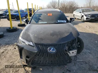 2021 Lexus UX with VIN JTHR9JBH4M2053802, listed as a Copart auction lot 48591765 with 46,150 mi miles and Salvage Title. Bid and sale history available at carsss.com. Image 5.