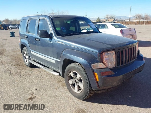 2008 Jeep Liberty Sport with VIN 1J8GN28K08W225604, listed as a IAAI auction lot 41359503 with 187,061 mi miles and . Bid and sale history available at DreamBid. Image 1.