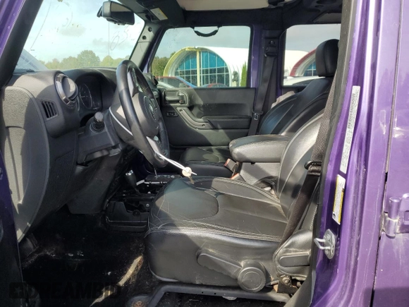 2018 Jeep Wrangler JK Unlimited Sahara with VIN 1C4HJWEG1JL901290, listed as a Copart auction lot 74795864 with 100,144 mi miles and Salvage Title. Bid and sale history available at carsss.com. Image 7.