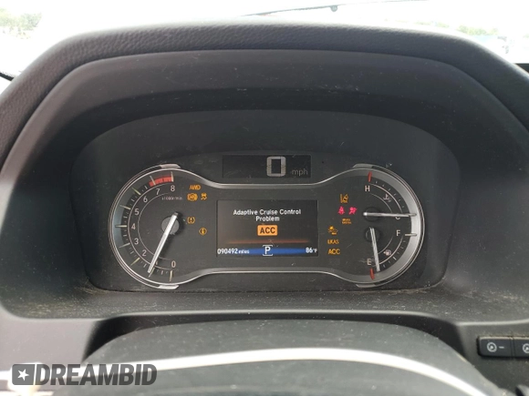 2019 Honda Ridgeline RTL-E with VIN 5FPYK3F76KB010613, listed as a Copart auction lot 60401125 with 90,492 mi miles and Salvage title. Bid and sale history available at DreamBid. Image 9.