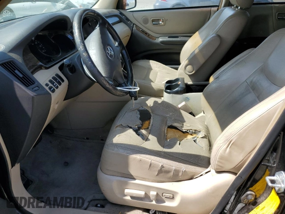 2001 Toyota Highlander with VIN JTEHF21AX10007944, listed as a Copart auction lot 60095505 with 296,404 mi miles and Clean title. Bid and sale history available at DreamBid. Image 7.