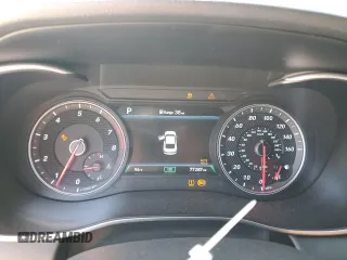 2020 Genesis G70 2.0T with VIN KMTG34LA5LU064227, listed as a Copart auction lot 59328375 with 77,287 mi miles and Salvage title. Bid and sale history available at DreamBid. Image 9.