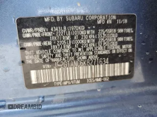2019 Subaru Crosstrek Limited with VIN JF2GTANC6K8271634, listed as a Copart auction lot 53560355 with 79,665 mi miles and Non Repairable. Bid and sale history available at carsss.com. Image 14.