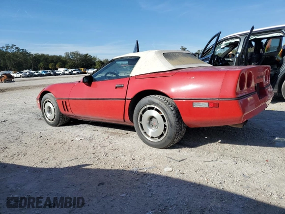 1987 Chevrolet Corvette with VIN 1G1YY3189H5117519, listed as a Copart auction lot 41817475 with 56,498 mi miles and Salvage Title. Bid and sale history available at carsss.com. Image 2.