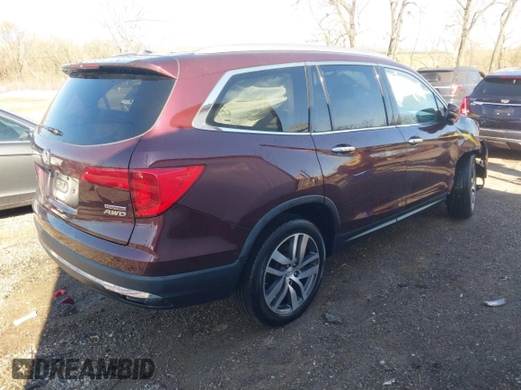 2016 Honda Pilot Touring with VIN 5FNYF6H90GB126572, listed as a IAAI auction lot 41872113 with 94,318 mi miles. Bid and sale history available at carsss.com. Image 4.