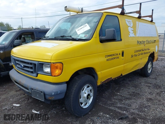 2006 Ford Econoline Cargo with VIN 1FTNE24W76HB25668, listed as a IAAI auction lot 42183528 with 225,468 mi miles and . Bid and sale history available at carsss.com. Image 2.