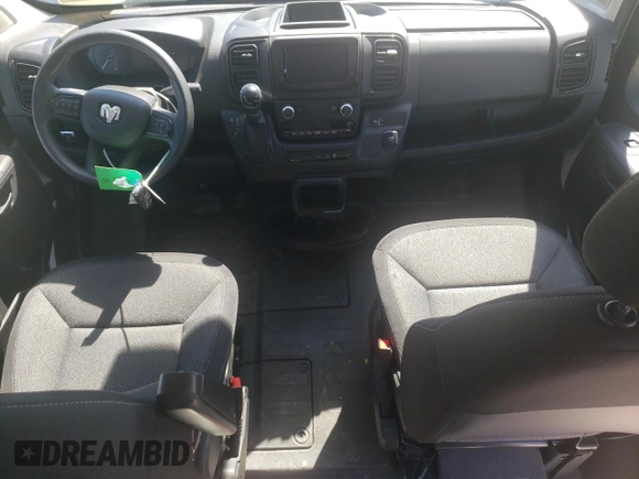 2023 Ram ProMaster Cargo with VIN 3C6MRVJG0PE501012, listed as a Copart auction lot 46146265 with 18,666 mi miles and Salvage Title. Bid and sale history available at DreamBid. Image 8.