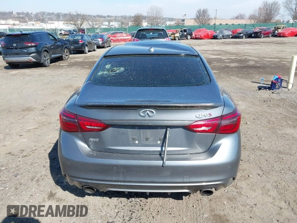 2018 Infiniti Q50 RED SPORT 400 with VIN JN1FV7AR7JM481248, listed as a IAAI auction lot 41645010 with 88,097 mi miles. Bid and sale history available at carsss.com. Image 17.